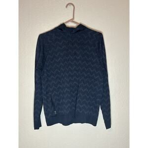 Lululemon Rest Less Pullover Shirt Hooded Women's Size L Blue Relaxed Pockets